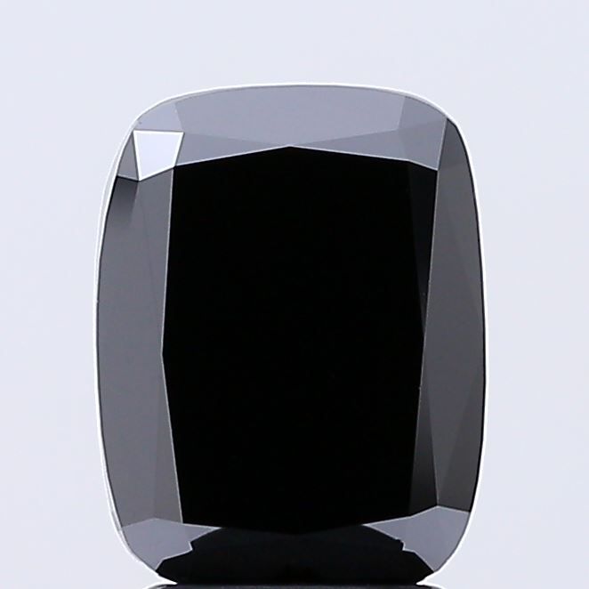 Cushion Fancy Vivid Black Lab-grown Diamond 3.02ct SI1 loose diamond
