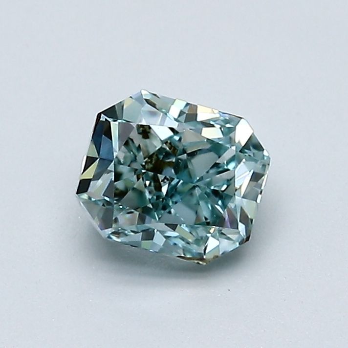 Radiant Fancy Intense Blue Green Natural Diamond 0.92ct SI1 loose diamond