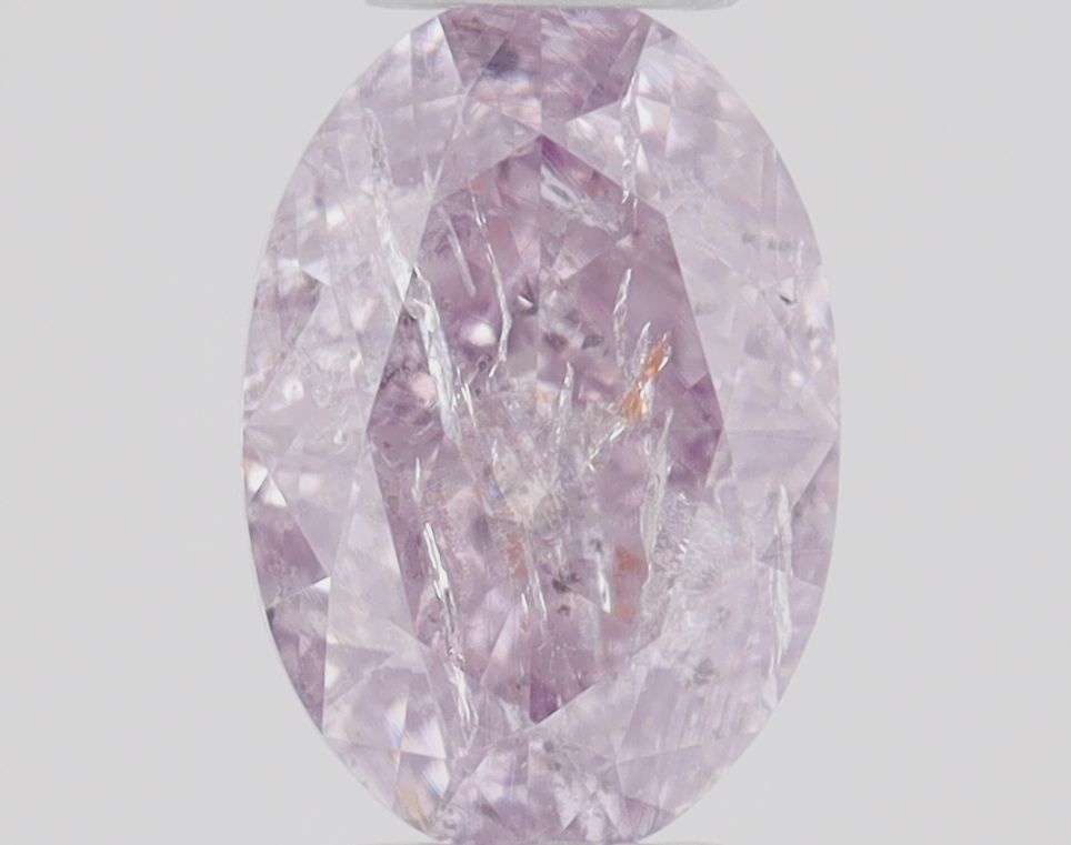 Oval Fancy Pink Purple Natural Diamond 0.31ct I3 loose diamond