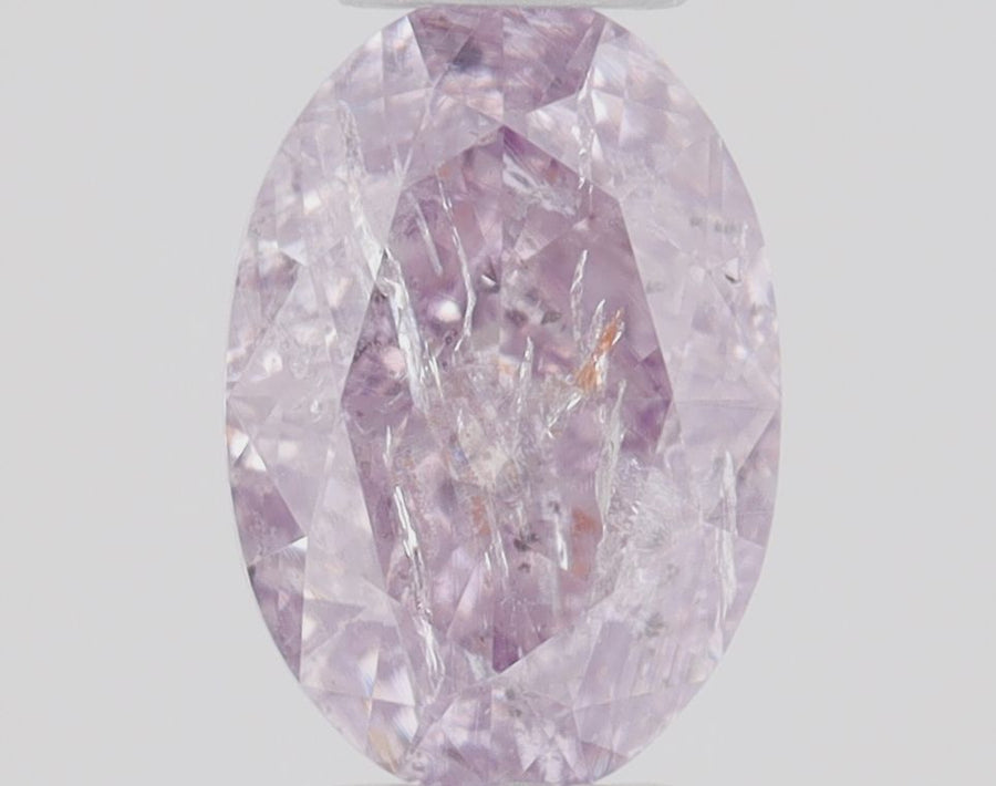 Oval Fancy Pink Purple Natural Diamond 0.31ct I3 loose diamond
