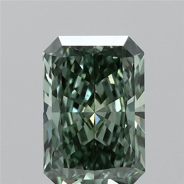 Radiant Fancy Vivid Green Lab-grown Diamond 1.06ct VS1 loose diamond