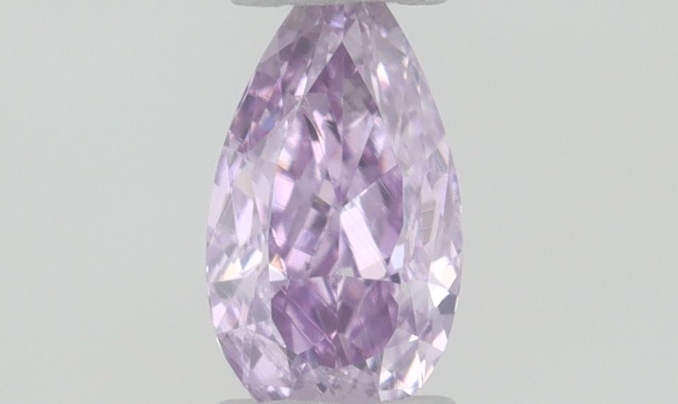 Pear Fancy Intense Pinkish Purple Natural Diamond 0.1ct loose diamond