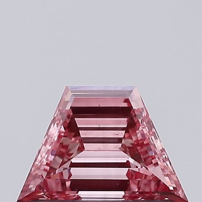 Trapezoid Fancy Intense Reddish Pink Lab-grown Diamond 0.35ct VVS2 loose diamond