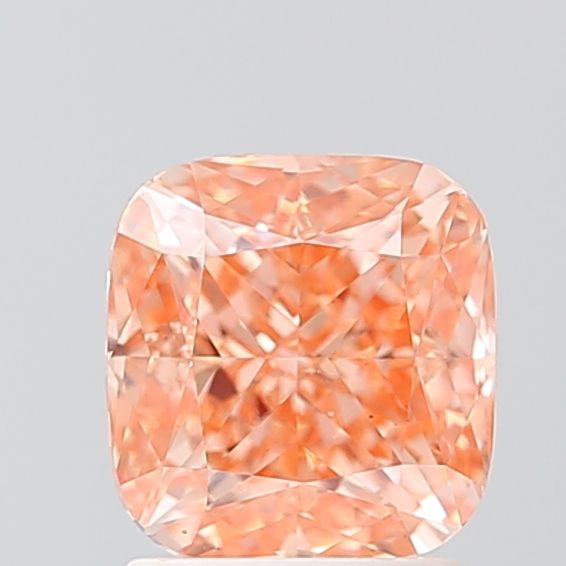 Cushion Fancy Vivid Pinkish Orange Lab-grown Diamond 2.04ct VS2 loose diamond