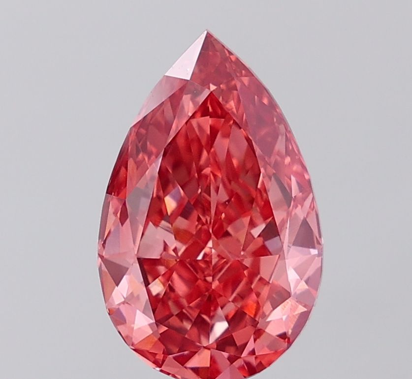 Pear Fancy Vivid Pink Lab-grown Diamond 3.18ct VS1 loose diamond