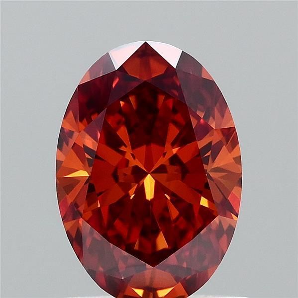 Oval Fancy Vivid Orange Lab-grown Diamond 1.03ct VS1 loose diamond