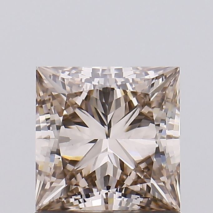 Princess Fancy Light Brown Lab-grown Diamond 0.92ct VVS2 loose diamond