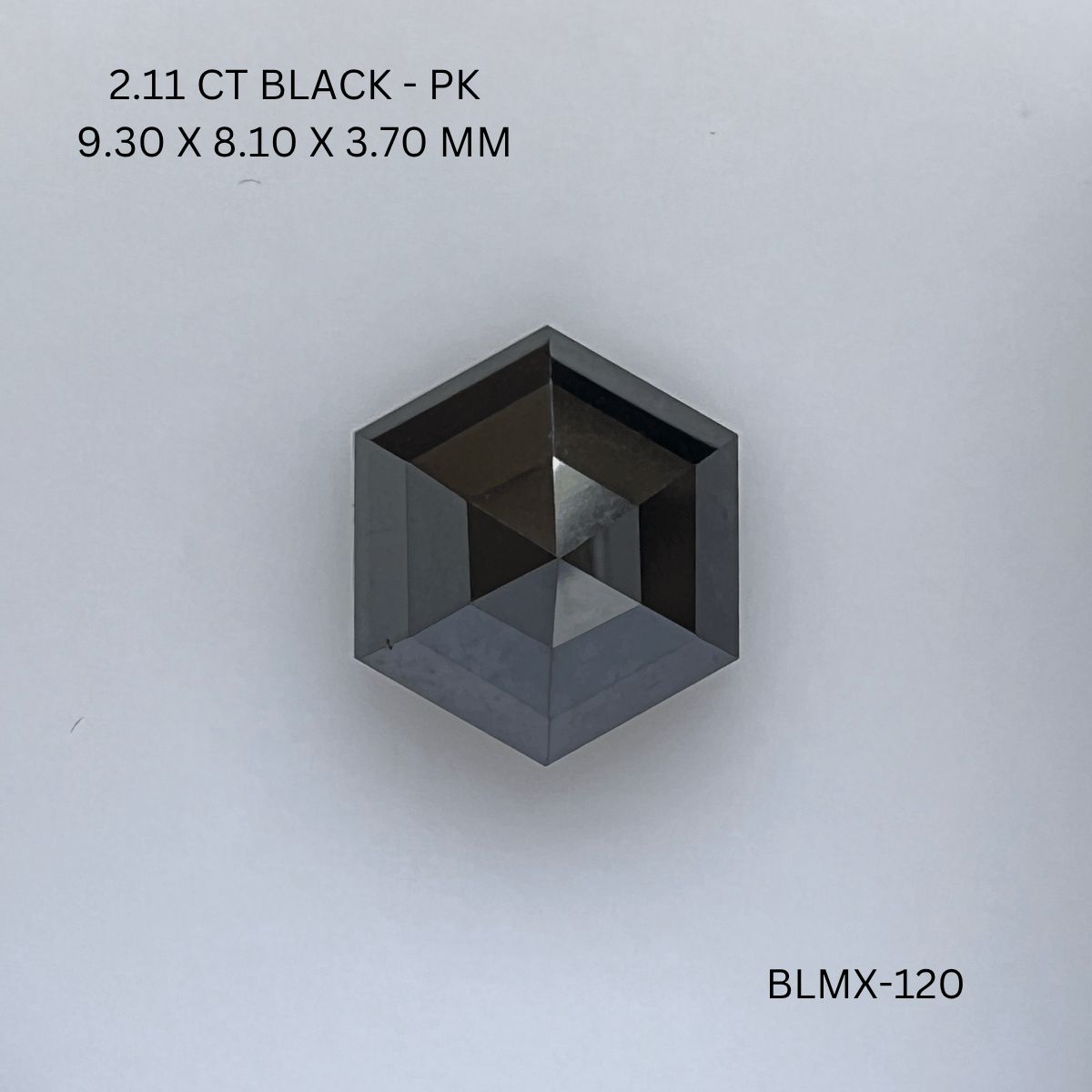 Hexagonal Black Natural Diamond 2.11ct I1 loose diamond