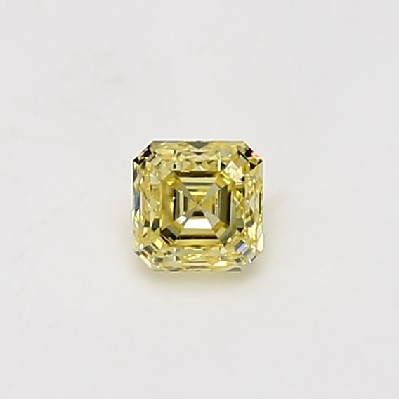 Asscher Fancy Intense Yellow Natural Diamond 0.32ct VVS2 loose diamond