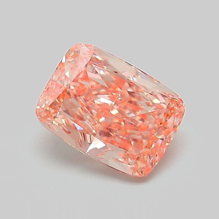 Cushion Fancy Vivid Pink Orange Lab-grown Diamond 1.6ct VS1 loose diamond