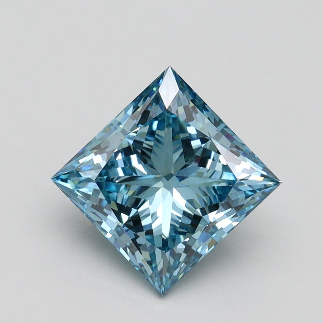 Princess Fancy Vivid Blue Lab-grown Diamond 2.2ct VS1 loose diamond