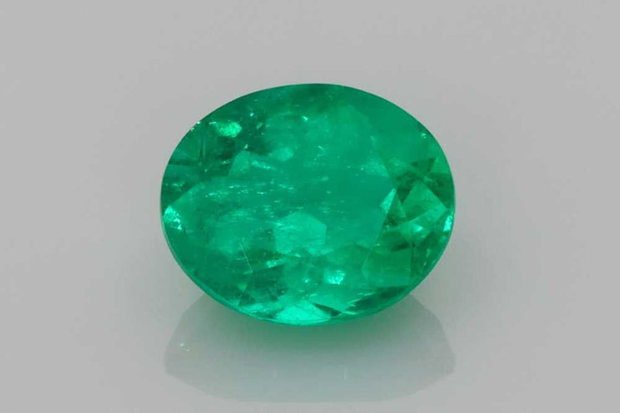 Oval Green Emerald 1.08ct loose gemstone