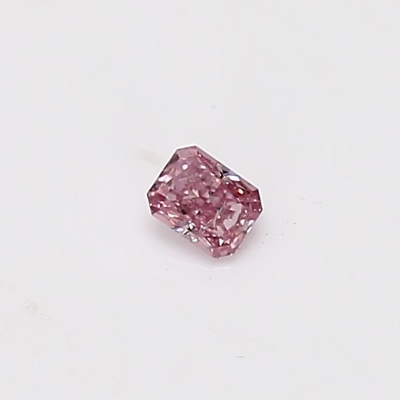 Radiant Fancy Intense Pink Natural Diamond 0.09ct loose diamond