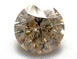 Round Champagne Natural Diamond 2.02ct I1 loose diamond