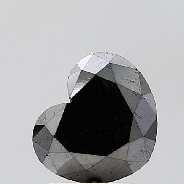 Heart Black Natural Diamond 2ct VVS2 loose diamond