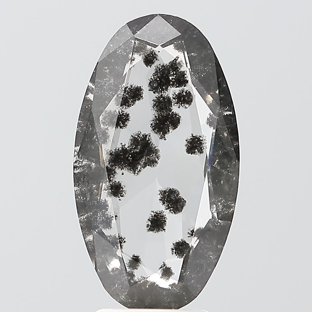 Oval Salt And Pepper Lab-grown Diamond 2.12ct I2 loose diamond