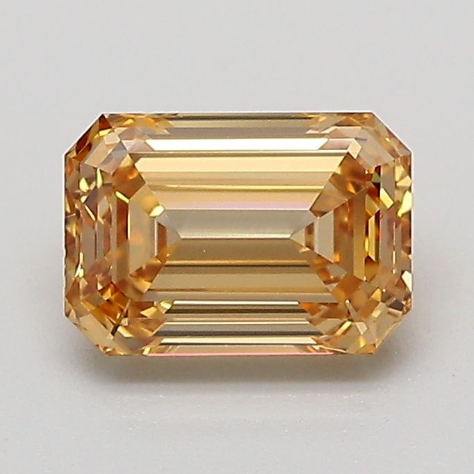 Emerald Fancy Light Yellowish Brown Lab-grown Diamond 1.14ct VVS2 loose diamond