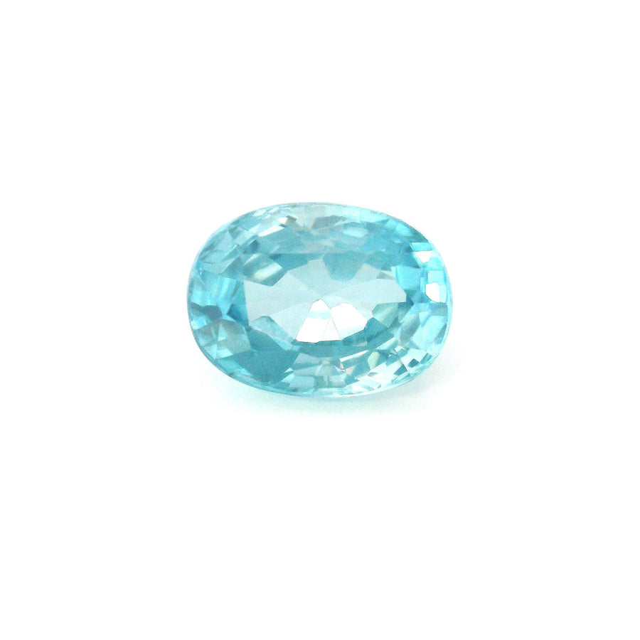 Oval Blue Zircon 4.69ct loose gemstone