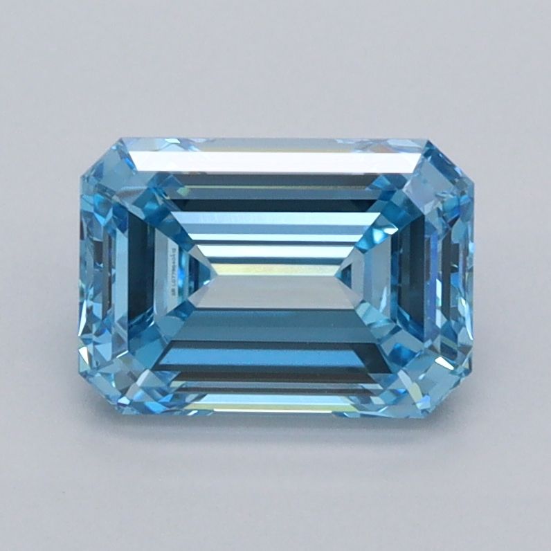 Emerald Fancy Vivid Blue Lab-grown Diamond 1.5ct VVS2 loose diamond
