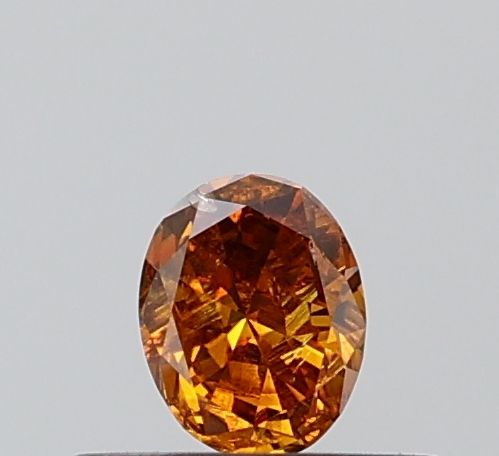Oval Fancy Orange Natural Diamond 0.32ct SI2 loose diamond