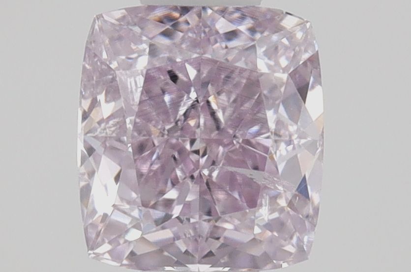 Cushion Fancy Pink Purple Natural Diamond 0.5ct I1 loose diamond