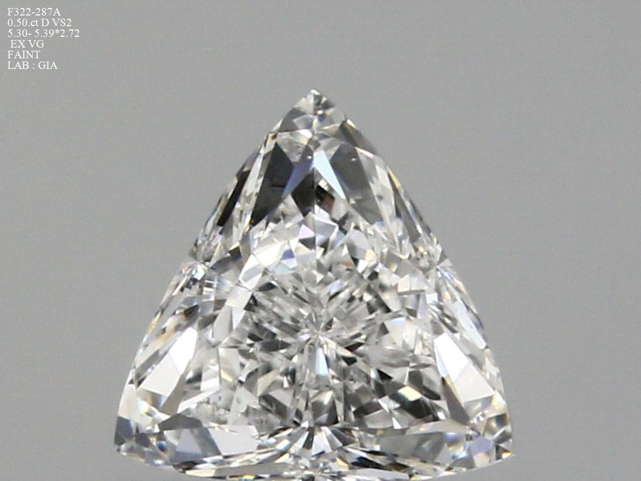 Triangular Natural Diamond 0.50ct D VS2