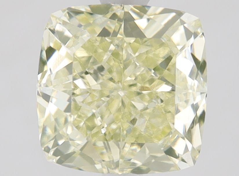 Cushion Fancy Light Yellow Natural Diamond 2ct VVS2 loose diamond