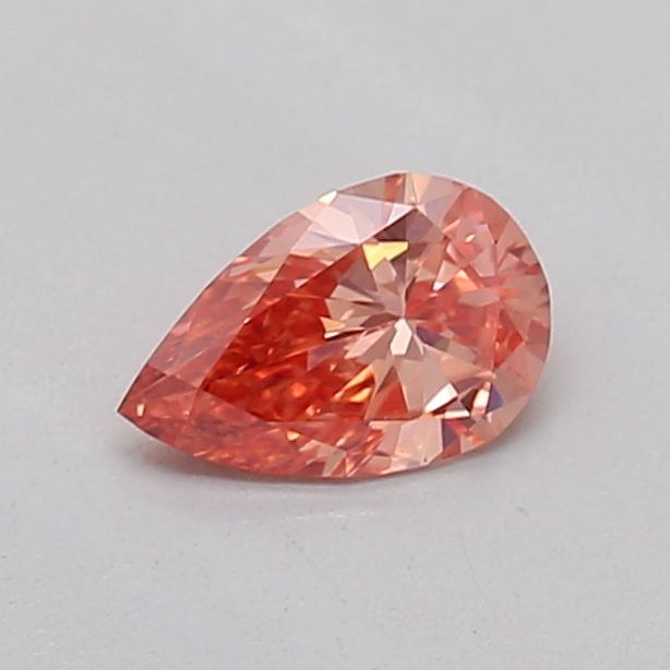 Pear Fancy Vivid Brownish Orange Lab-grown Diamond 0.22ct VVS2 loose diamond