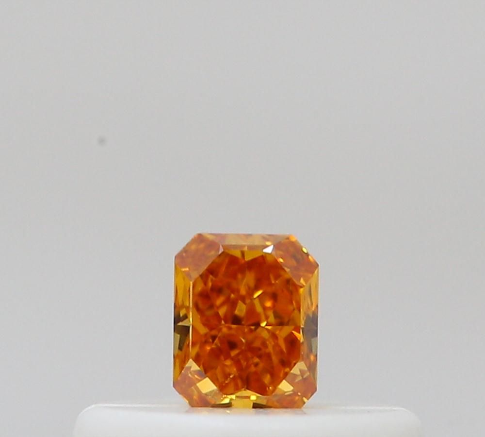 Radiant Fancy Vivid Yellowish Orange Natural Diamond 0.11ct loose diamond