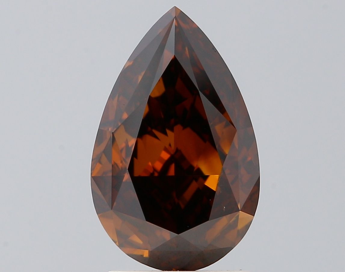 Pear Fancy Dark Brown Natural Diamond 1.92ct VS2 loose diamond