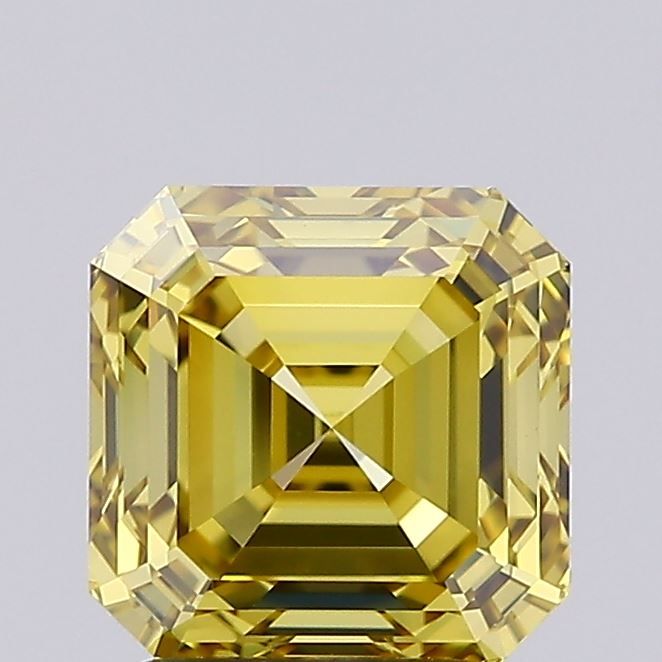 Asscher Fancy Intense Yellow Lab-grown Diamond 2.06ct VVS1 loose diamond