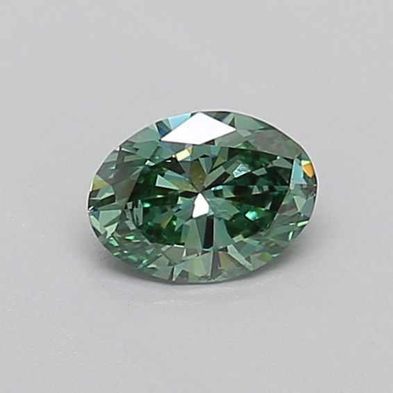 Oval Fancy Vivid Green Lab-grown Diamond 0.32ct VS2 loose diamond
