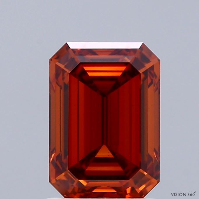 Emerald Fancy Vivid Orange Lab-grown Diamond 2.01ct VS1 loose diamond