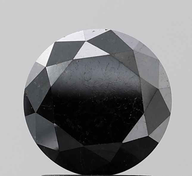 Round Black Natural Diamond 2.28ct VS1 loose diamond