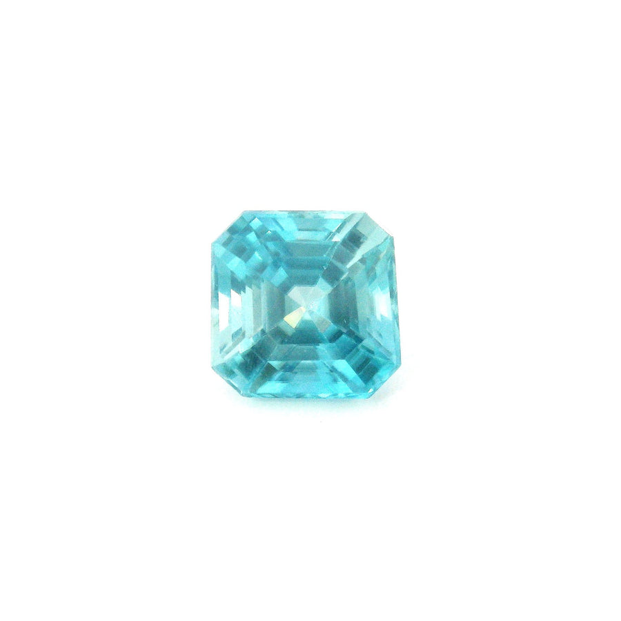Octagonal Blue Zircon 3.31ct loose gemstone