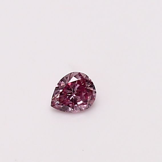 Pear Fancy Intense Purplish Pink Natural Diamond 0.09ct loose diamond