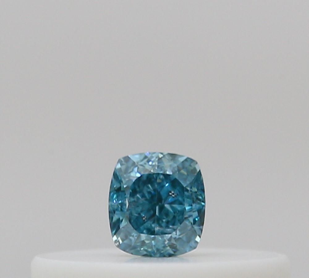 Cushion Fancy Deep Green Blue Natural Diamond 0.08ct loose diamond