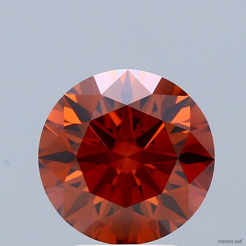Round Fancy Deep Orange Lab-grown Diamond 3.22ct VVS2 loose diamond