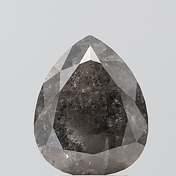 Pear Salt And Pepper Natural Diamond 2.28ct VS1 loose diamond