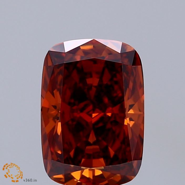 Cushion Fancy Vivid Orange Lab-grown Diamond 2.02ct VS1 loose diamond