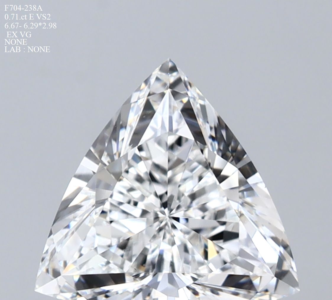 Triangular Natural Diamond 0.71ct F VS2