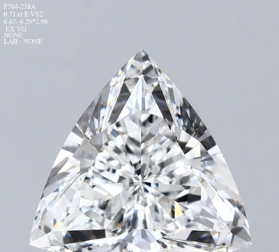 Triangular Natural Diamond 0.71ct F VS2