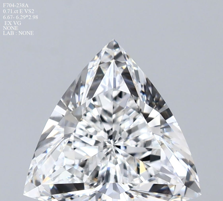 Triangular Natural Diamond 0.71ct F VS2