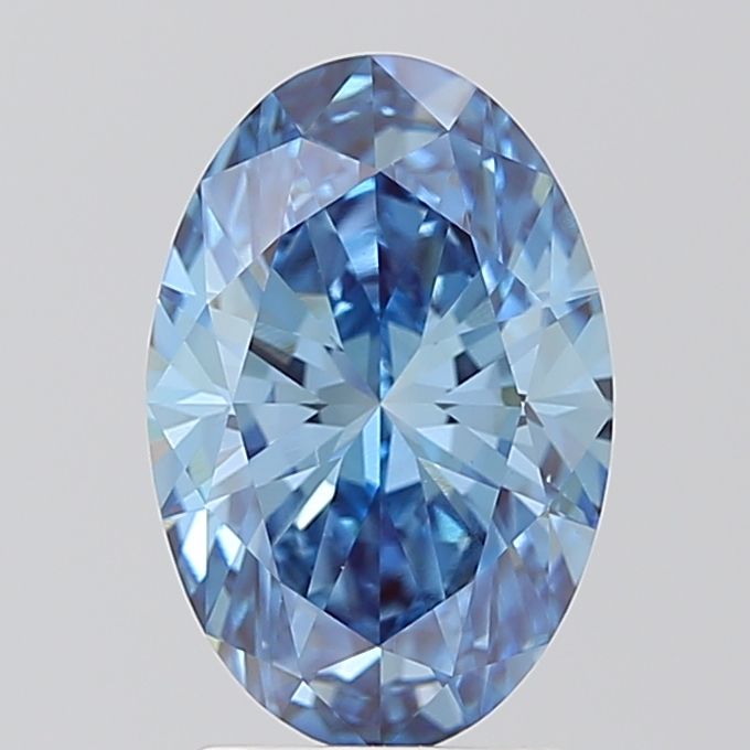 Oval Fancy Vivid Blue Lab-grown Diamond 2.57ct VS1 loose diamond