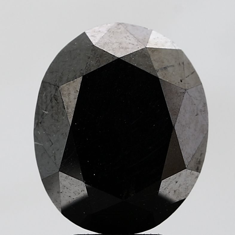 Oval Black Natural Diamond 7.28ct VVS2 loose diamond
