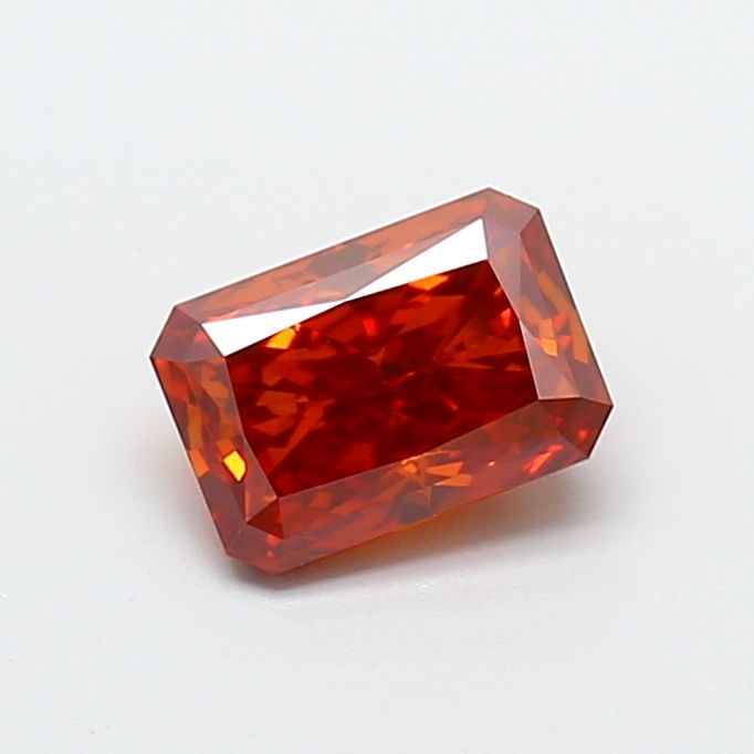 Radiant Fancy Orangey Red Lab-grown Diamond 1ct VS1 loose diamond