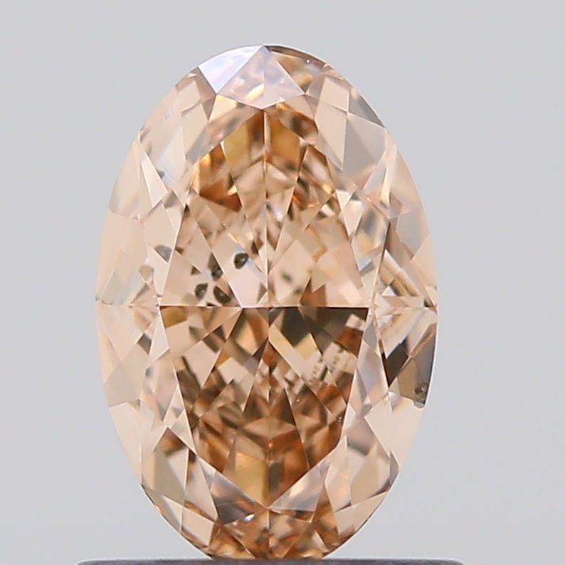 Oval Fancy Orange Brown Natural Diamond 1ct SI2 loose diamond