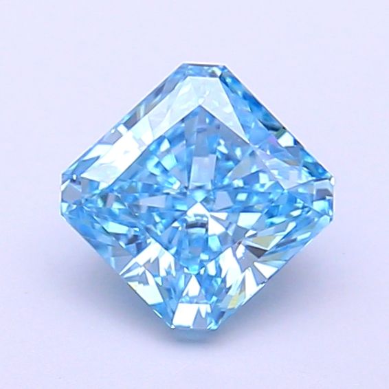 Square Radiant Fancy Vivid Blue Lab-grown Diamond 1.02ct VVS2 loose diamond