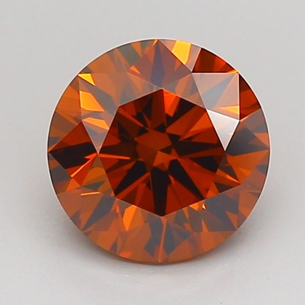 Round Fancy Deep Orange Lab-grown Diamond 1.52ct VVS2 loose diamond