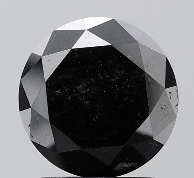 Round Fancy Black Natural Diamond 2.86ct VVS2 loose diamond
